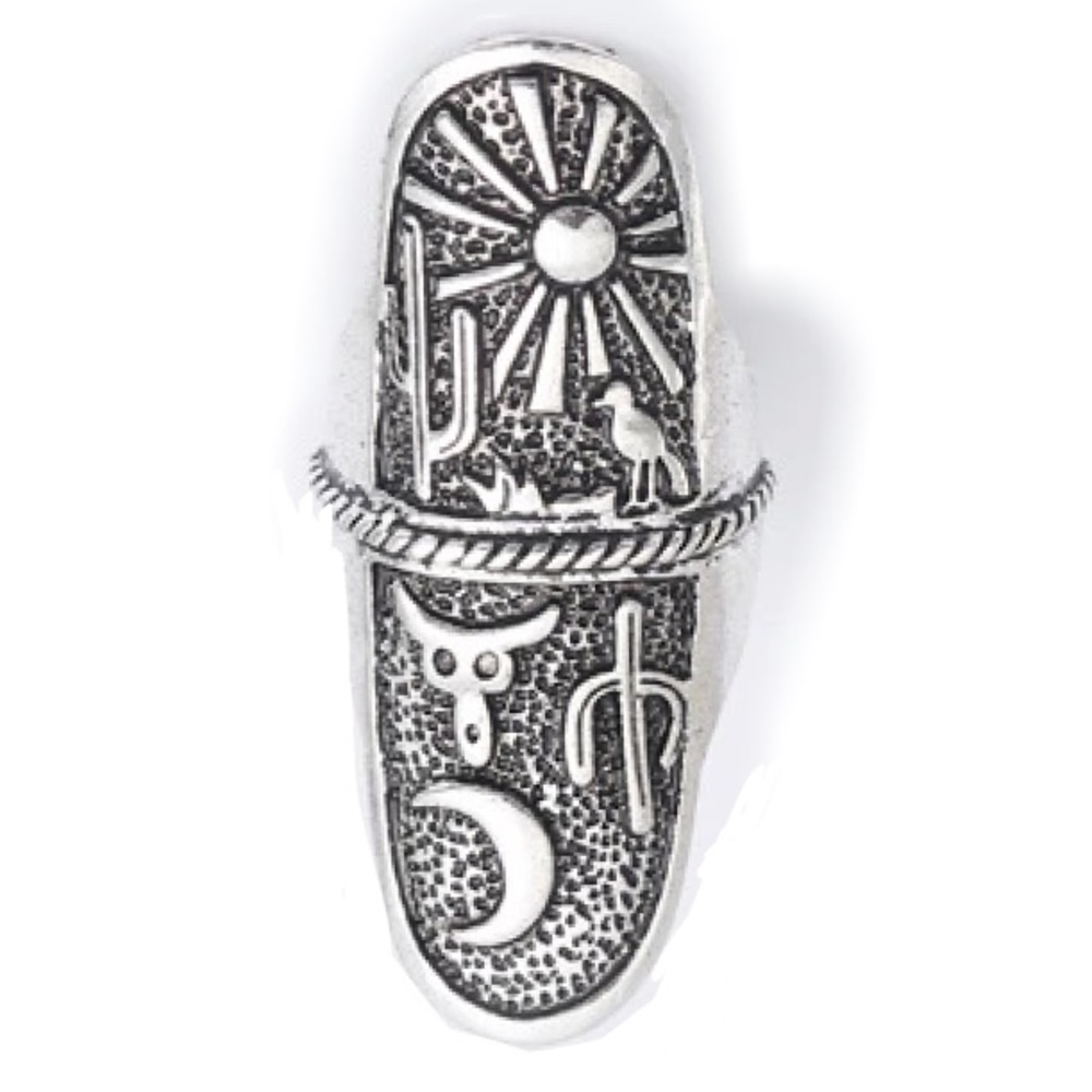 Sunrise Sunset RING Silver Plated Statement NEW - Picture 2 of 2